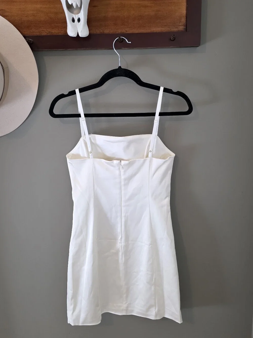 Aritzia TEN New Shimmer Satin Mini Dress Square Neck Dress Party Cocktail Women - Picture 12 of 12